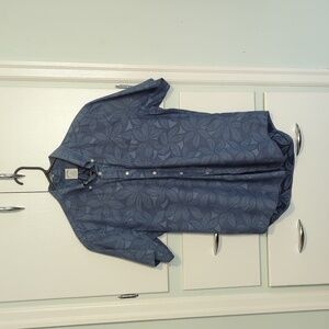 Brooks Brothers Men’s Blue Short Sleeve Button-Down Shirt – Size M Hawaiian Prin